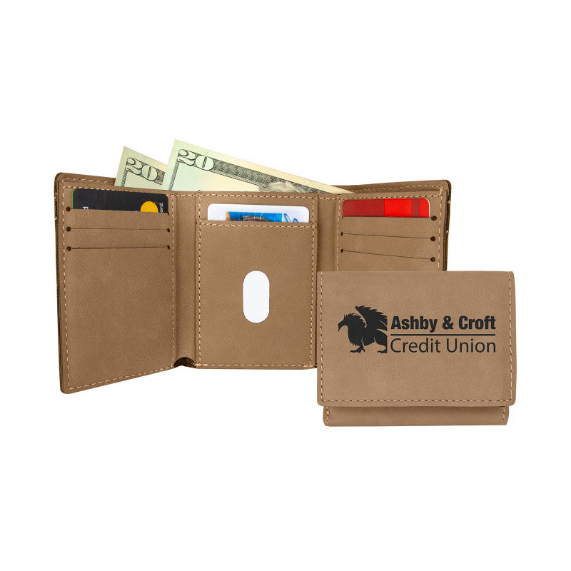 کیف پول چرمی لیزری Trifold