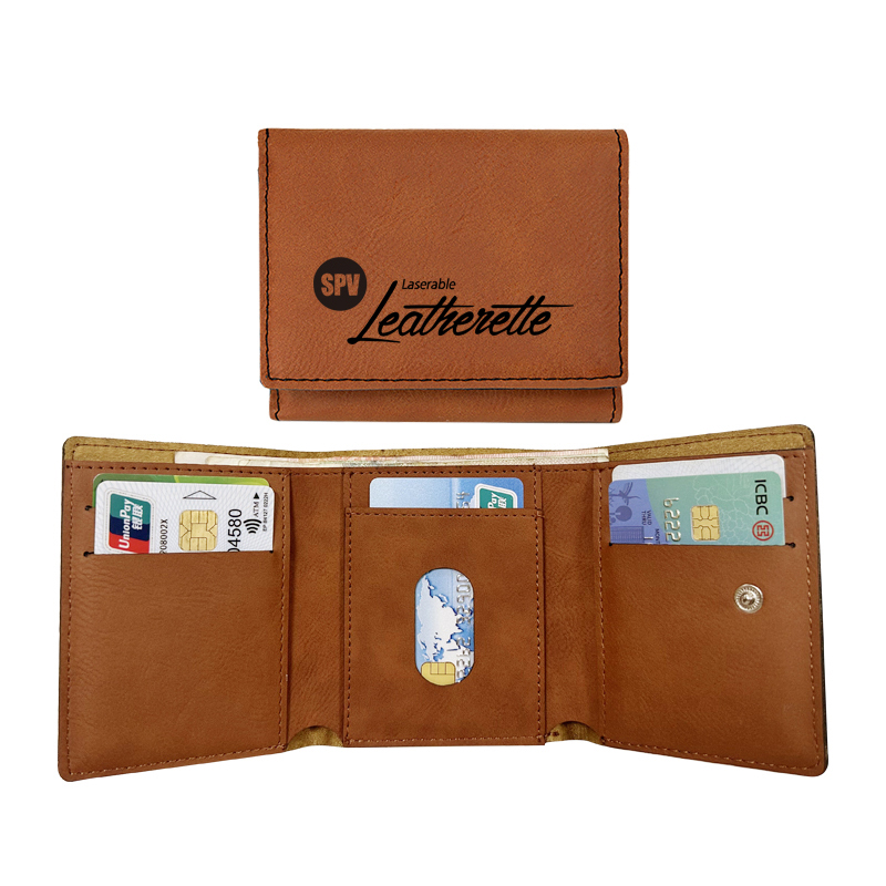 کیف پول چرمی لیزری Trifold