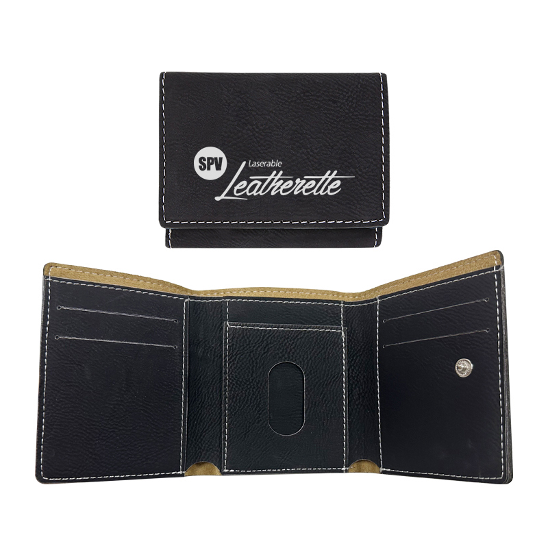 کیف پول چرمی لیزری Trifold