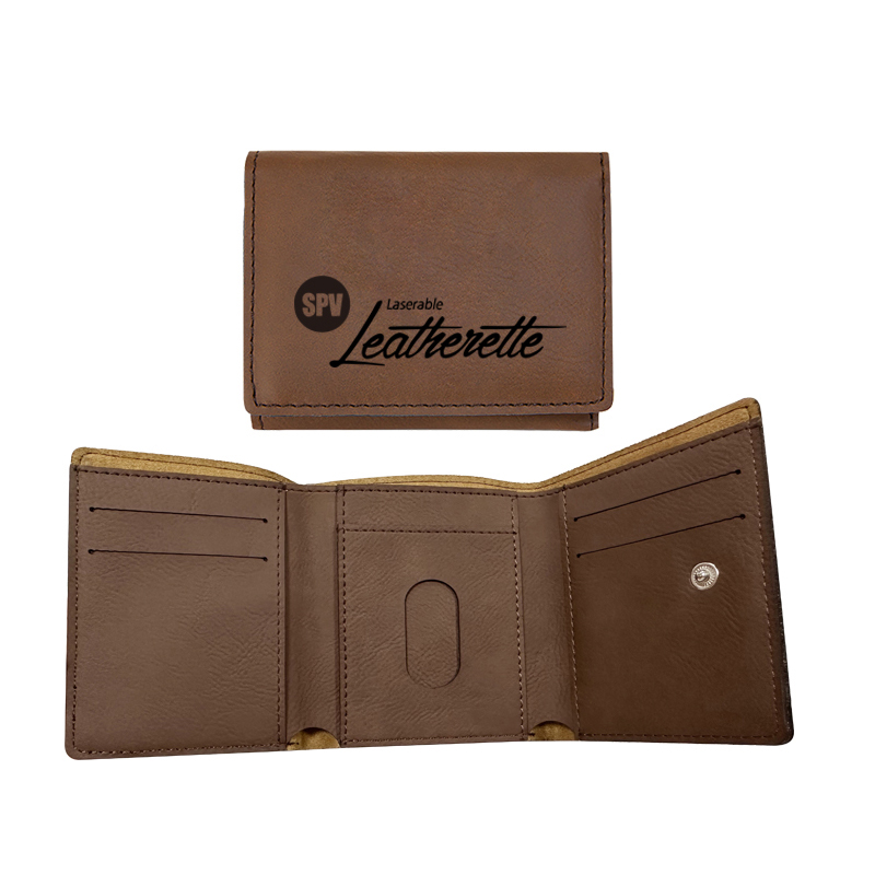 کیف پول چرمی لیزری Trifold